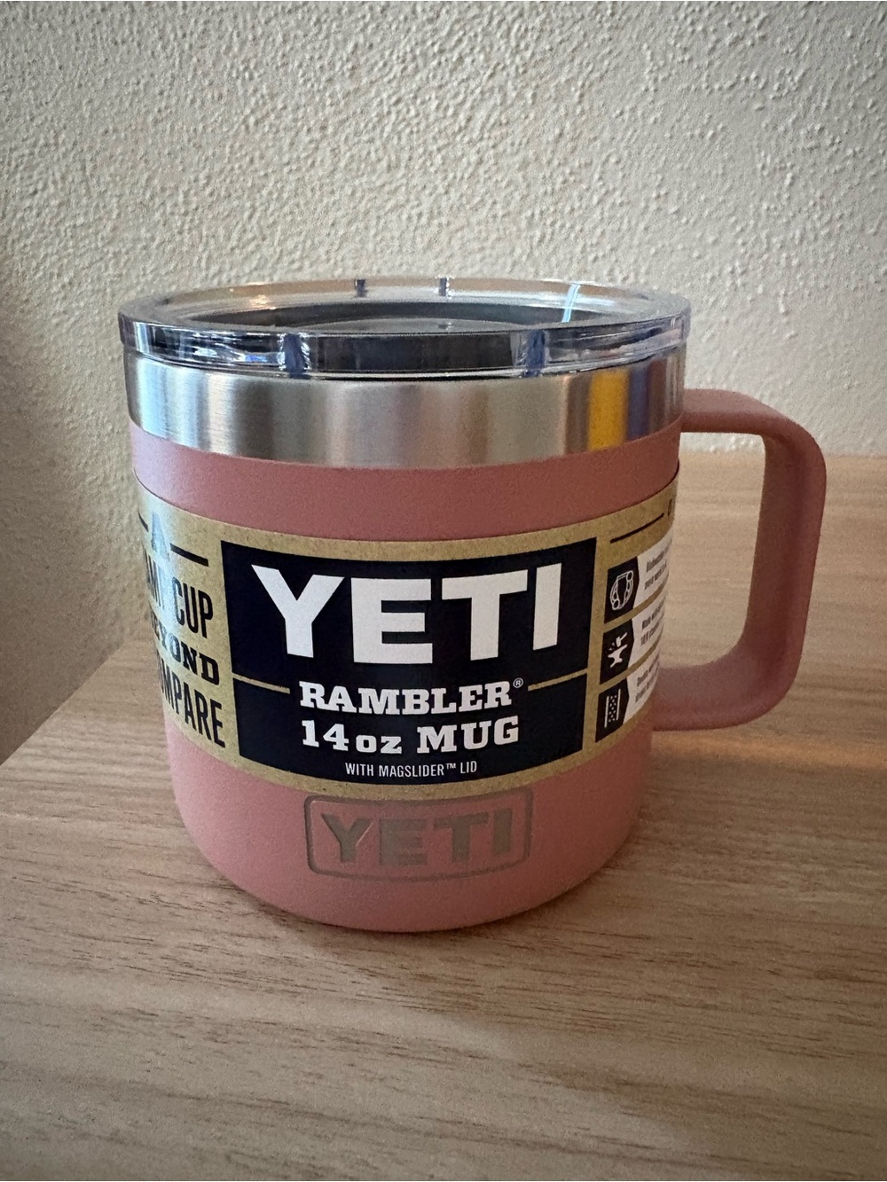 YETI Rambler 14oz Mug - Sandstone Pink